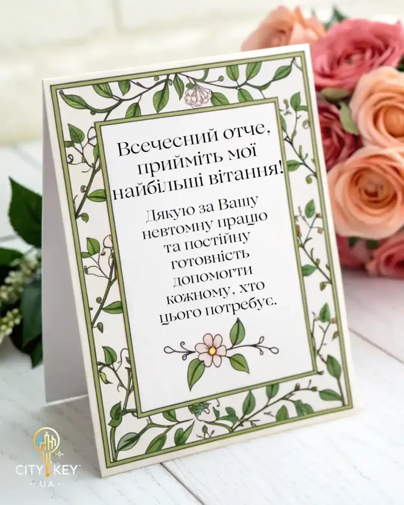 Привітання батюшці