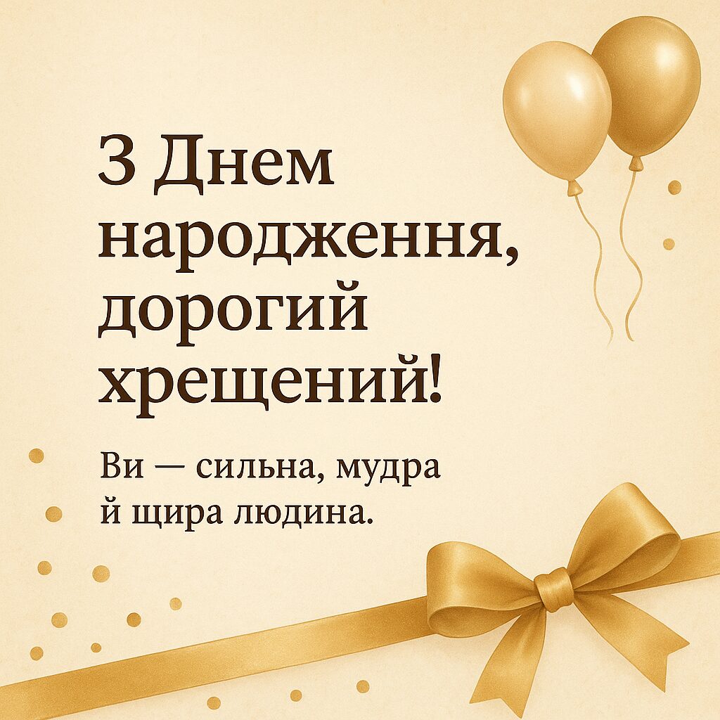 Подарунок на день народження для хрещеного