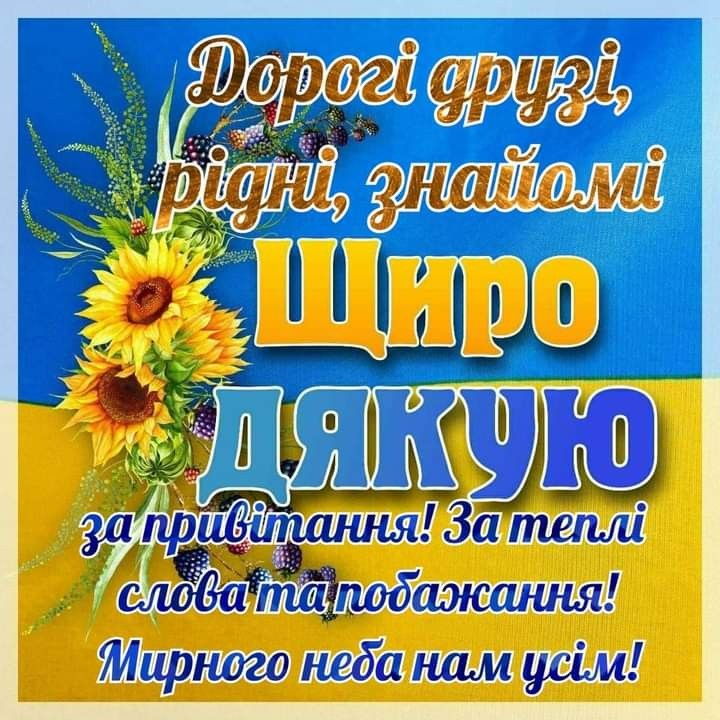 Щиросердечні привітання