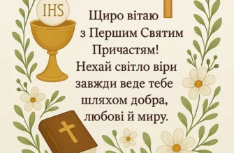 Слова привітання з першим причастям прозою: найкращі побажання