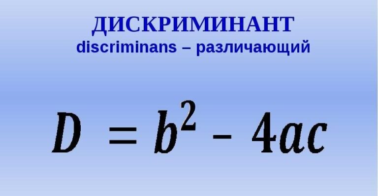 Що таке дискримінант: визначення, формули та застосування в математиці