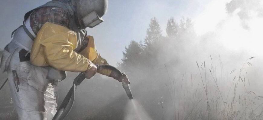 Пескоструйные работы: назначение, особенности и применение технологий