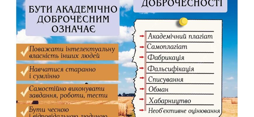 Академічна доброчесність: визначення, принципи та важливість для освіти