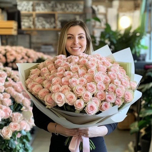 букет 101 троянда