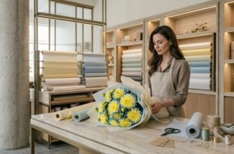 Папір тішью для квітів: як поєднувати кольори та шари в упаковці
